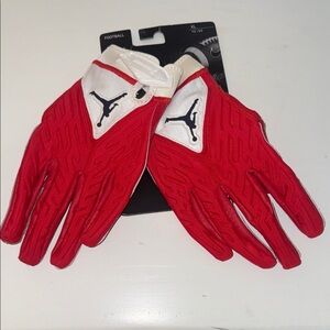 Nike Red and White Sports Gloves